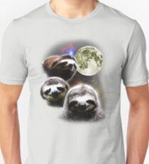 Funny Space Sloths Slim Fit T-Shirt