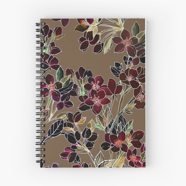 Item preview, Spring Floral Pattern on Brown Background designed and sold by linime1984.