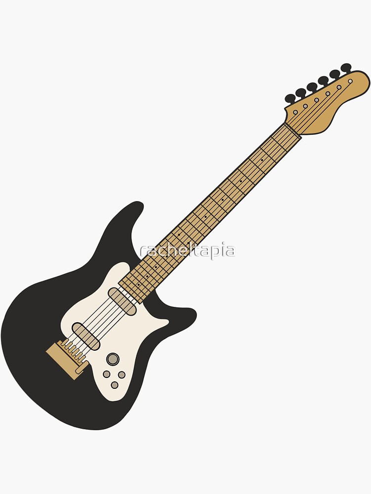 Glossy Acrylic- Black & White Electric Guitar – The Silver Strawberry