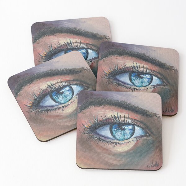 Item preview, Blue Woman Eye Oil Painting Print designed and sold by NatalyMak.
