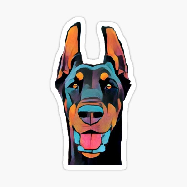 Doberman Pinscher Dog Lovers Apparel Sticker
