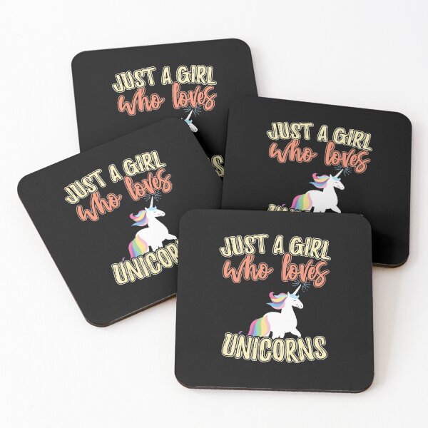 Item preview, Funny Just A Girl Who Loves Unicorns designed and sold by SweetTea4U.
