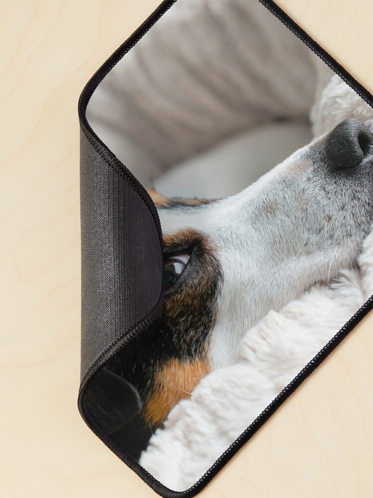 Alternate view of Dog Lying Down Being Relaxed Mouse Pad