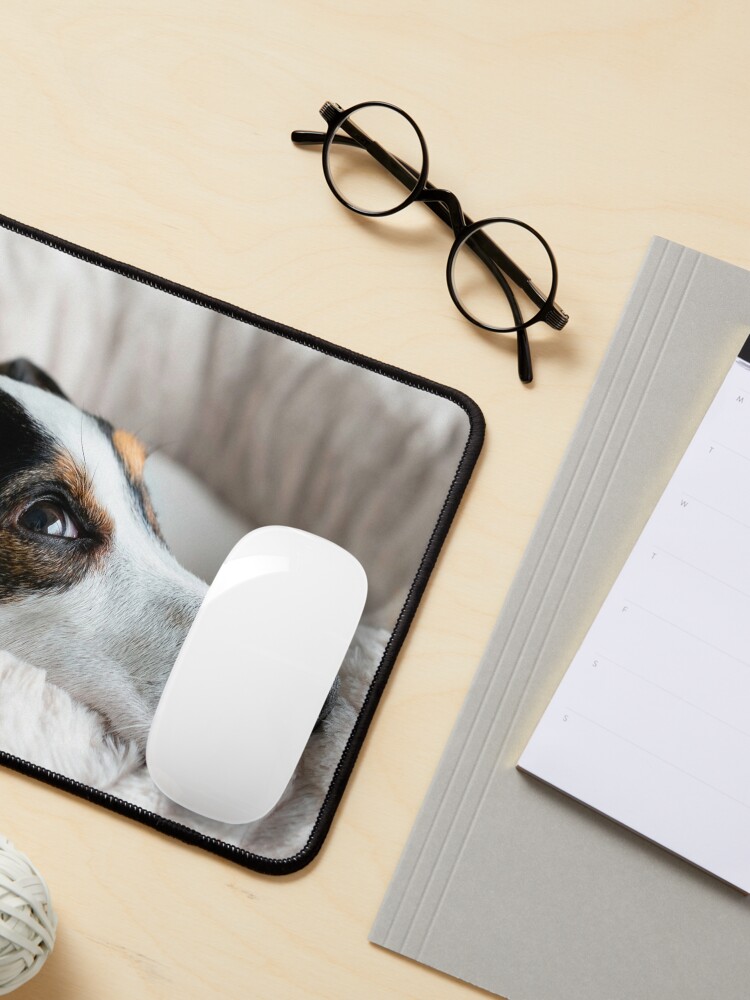 Alternate view of Dog Lying Down Being Relaxed Mouse Pad