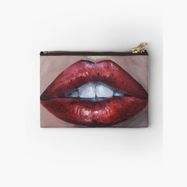 Item preview, Red Woman Lips Oil Painting Print designed and sold by NatalyMak.