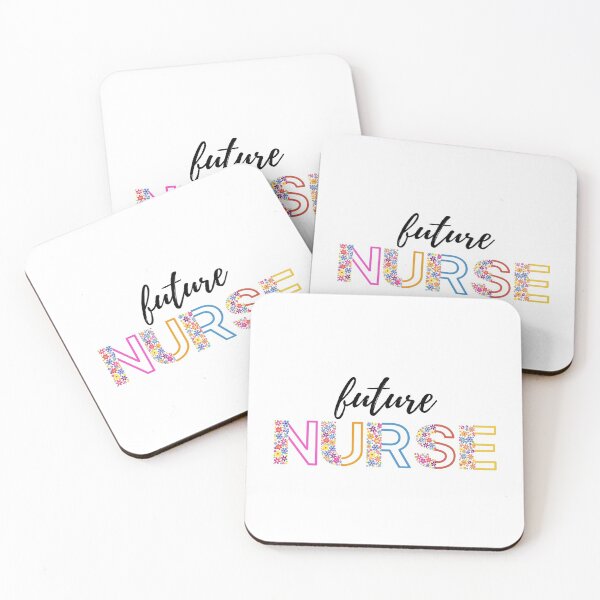 Aperçu de l'œuvre Future Nurse Floral (texte noir)- RN - Registered Nurse créée et vendue par CaitU.
