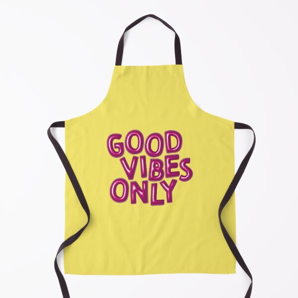 Item preview, Good Vibes Only (Pink on Yellow) designed and sold by RanRanDesigns.