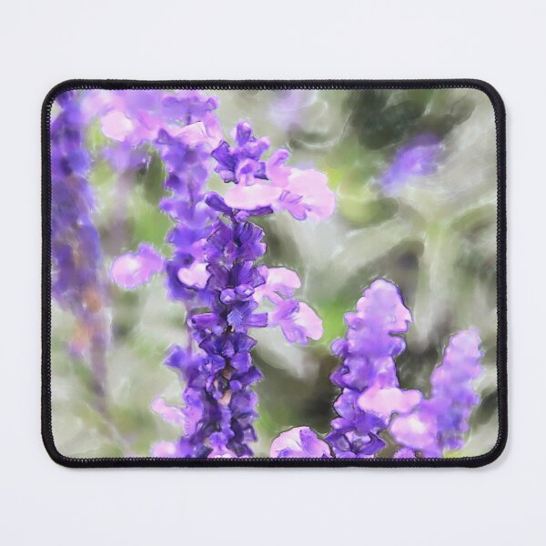 Sage Flowers Watercolor Mouse Pad