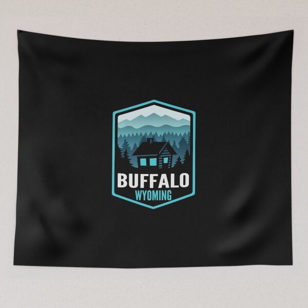 Item preview, Buffalo Wyoming Mountain Town Cabin designed and sold by LeopoldoCon.