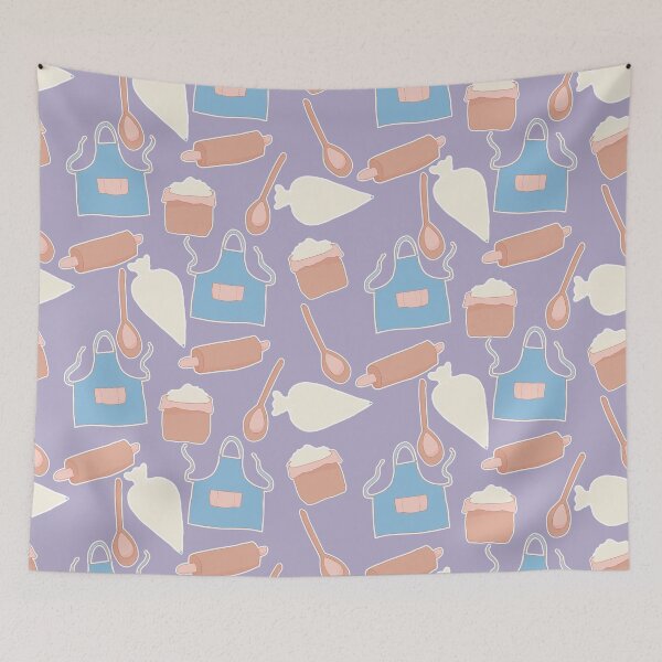 Item preview, Lilac Baking Goods Pastel Pattern designed and sold by 22tenDesign.