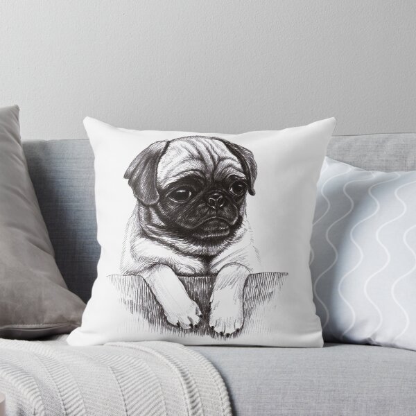 Item preview, Pug drawing designed and sold by NaraSketch.