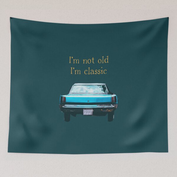 Item preview, I'm not old I'm a  classic with blue retro car designed and sold by InnaMGraphic.