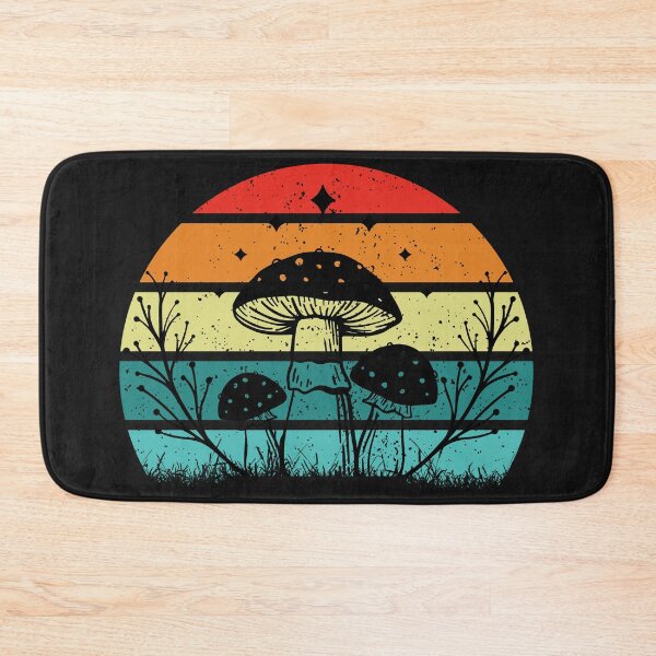Item preview, Psychedelic Mushrooms Silhouette on a Vintage Grunge Sunset Background designed and sold by ramazis.