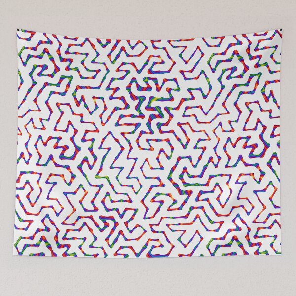 Item preview, white rainbow turing pattern designed and sold by Michelle Clay.