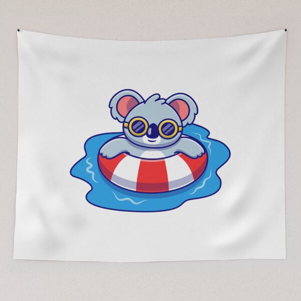 Item preview, Cute koala swimming summer with sunglasses  Essential  designed and sold by BibianafRossi.