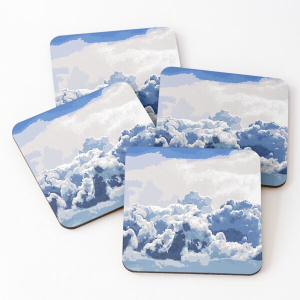 Item preview, White clouds in the blue sky color art  designed and sold by artdragongift 15.