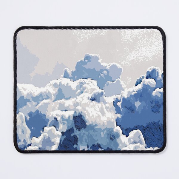Item preview, White clouds in the blue sky color art  designed and sold by artdragongift 15.