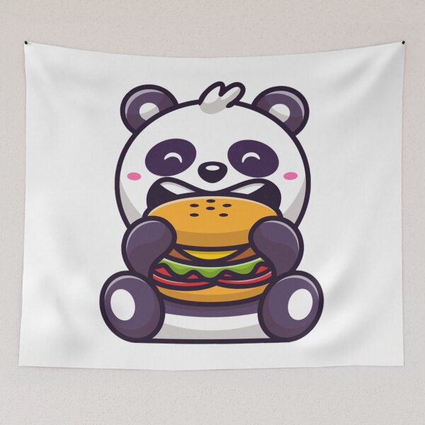 Item preview, Cute panda eating burger sandwich Essential  designed and sold by BibianafRossi.