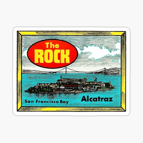 Item preview, The Rock Alcatraz San Francisco Vintage Travel Decal designed and sold by hilda74.