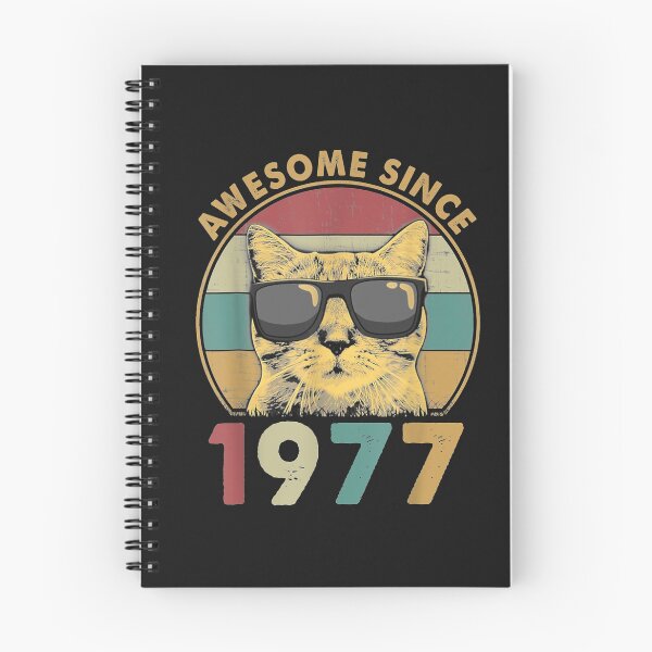 Item preview, 45th Bday Vintage Cat 45 Years Funny Awesome Since 1977 T-Shirt designed and sold by Kellner-Platt.