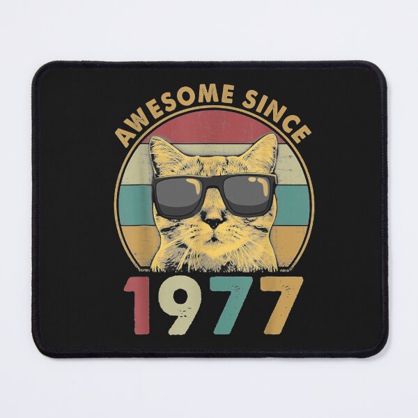 Item preview, 45th Bday Vintage Cat 45 Years Funny Awesome Since 1977 T-Shirt designed and sold by Kellner-Platt.