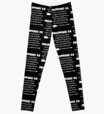 Philippians 4:6 Christian Bible Verse Scripture Design Leggings
