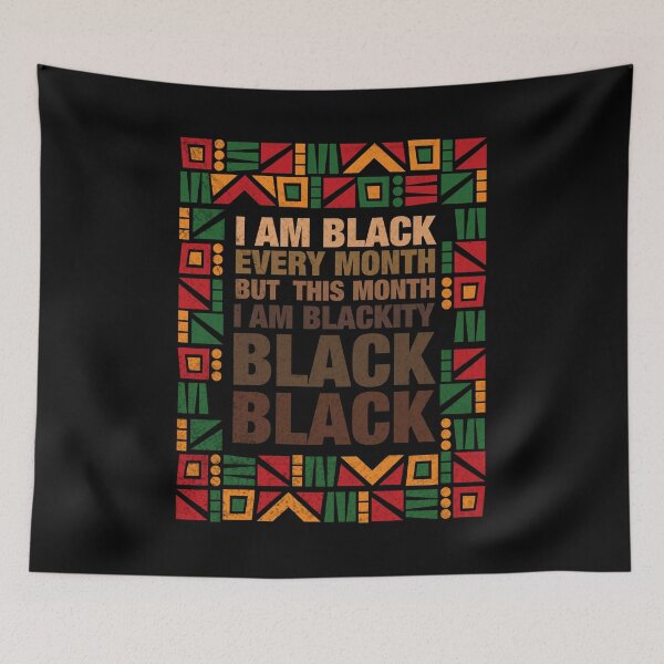 Item preview, I Am Black Every Month But This Month I Am Blackity Black Black - Vintage designed and sold by LounisArt.