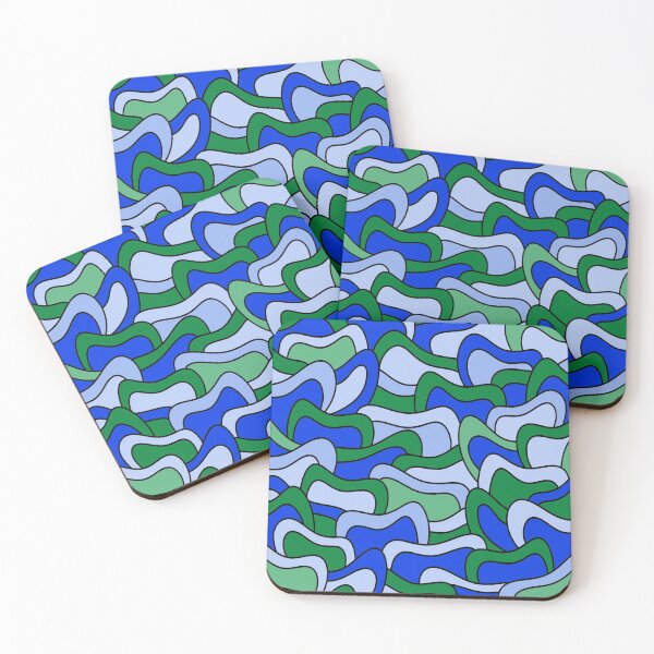Item preview, Abstract pattern - blue and green. designed and sold by K.S ART.