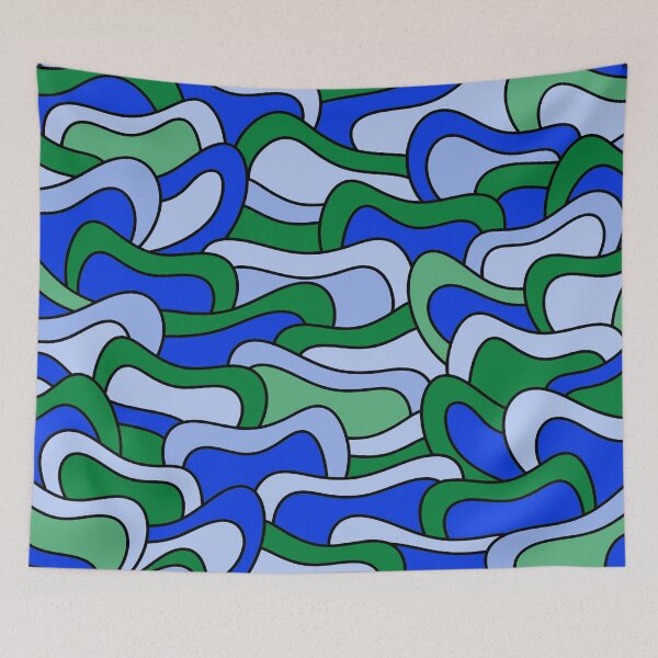 Item preview, Abstract pattern - blue and green. designed and sold by K.S ART.