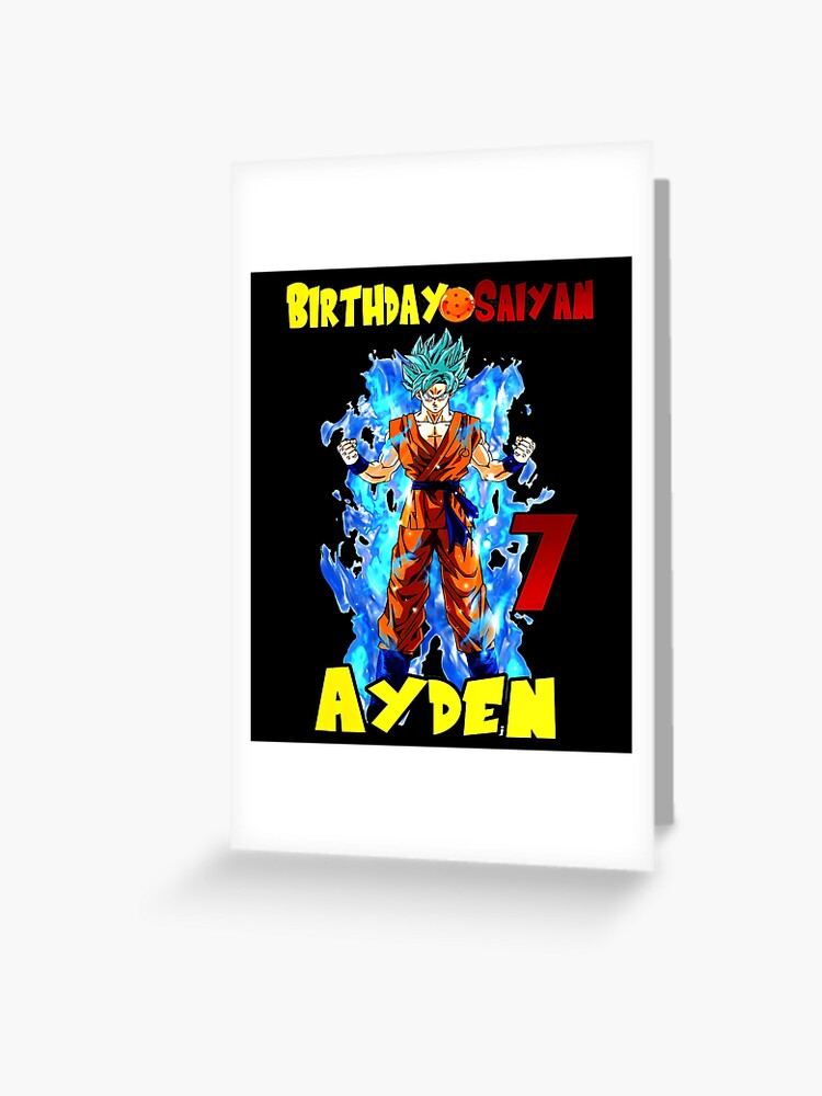 “Dragon Ball Z Birthday T-Shirt, Super Saiyan Birthday” Greeting Card