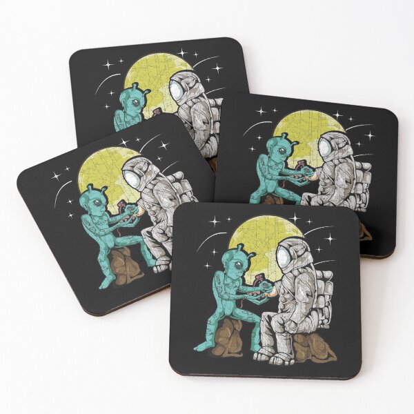 Item preview, Alien Inking Astronaut Tattoo Vintage Tattoo Artist designed and sold by JeffPriapiStore.