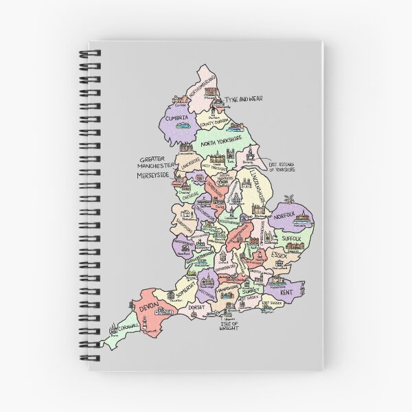 Item preview, Colorful Map of England designed and sold by Sheridan T.