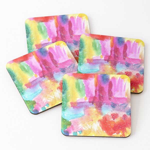 Item preview, Watercolor and gouache abstract painting | bright color abstract watercolor painting designed and sold by lausn.