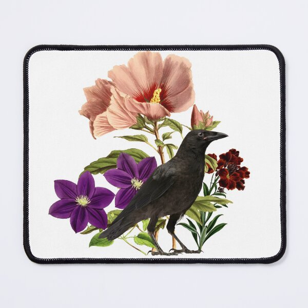 Item preview, Vintage Floral Crow designed and sold by WhimsyMarie.