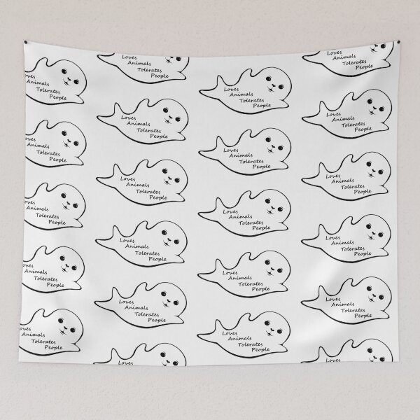 Item preview, loves animals tolerates people seals seal lover designed and sold by MiraNomegusta.