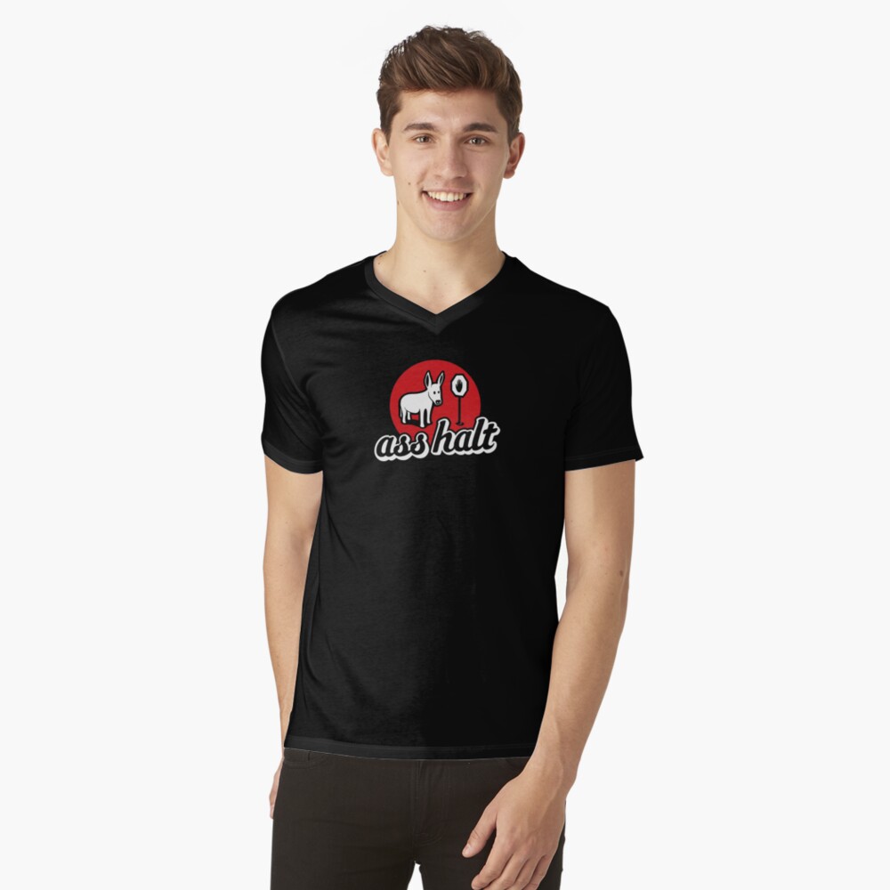 Item preview, V-Neck T-Shirt designed and sold by Ass-Halt.