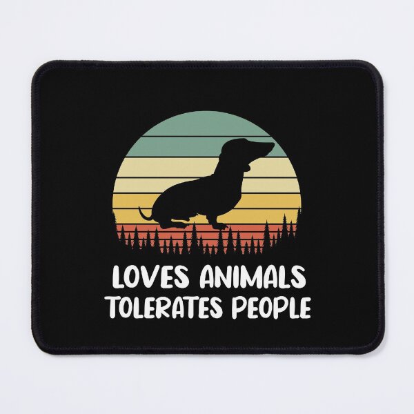 Item preview, Loves Animals Tolerates People - Retro Dachshund Sunset Design - Animal Lover designed and sold by 5lav.
