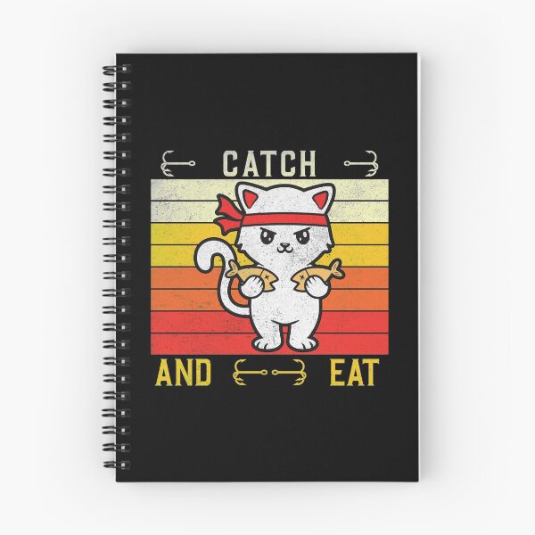 Item preview, cat catch and eat-funny animals typography designed and sold by Hartics.