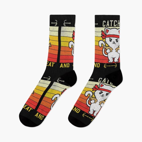 Item preview, cat catch and eat-funny animals typography designed and sold by Hartics.