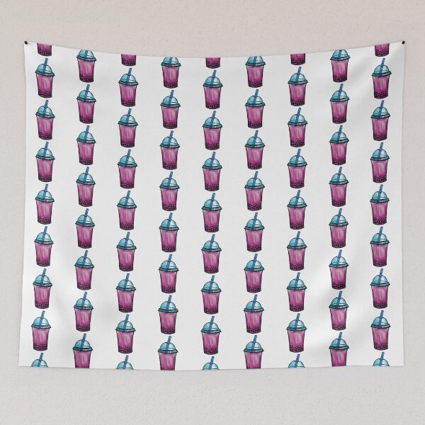 Item preview, Vivid Pink Bubble Tea Illustration designed and sold by ZaraRoza.
