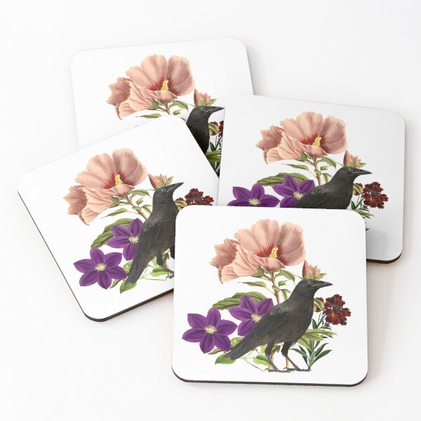 Item preview, Vintage Floral Crow designed and sold by WhimsyMarie.