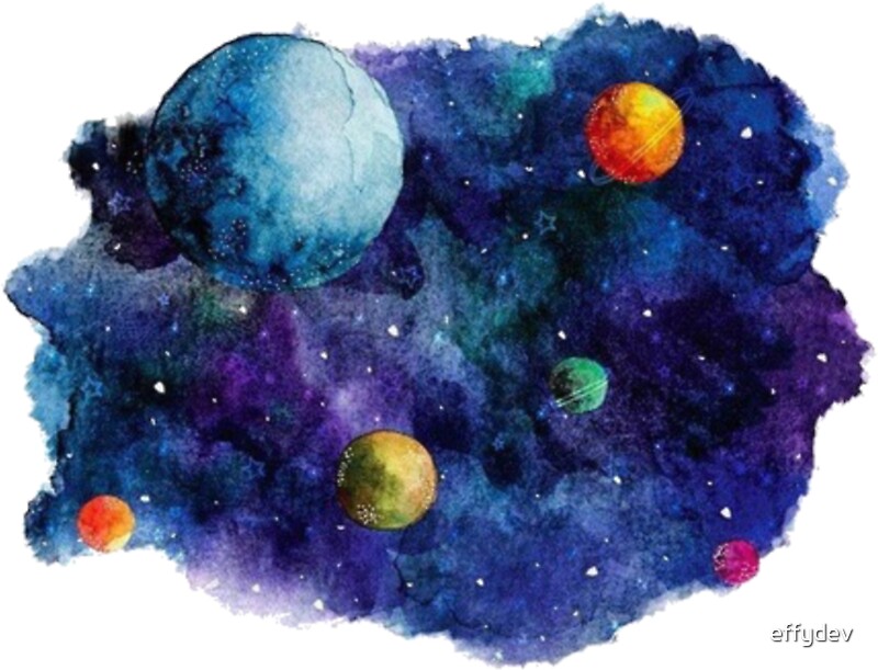  Watercolour  Space  Stickers by effydev Redbubble