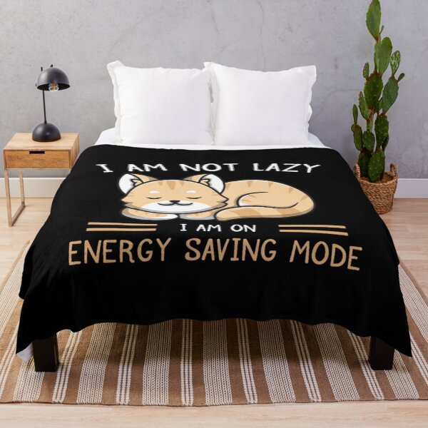 Item preview, cat i'm not lazy i'm on energy saving mode-funny animals typography designed and sold by Hartics.