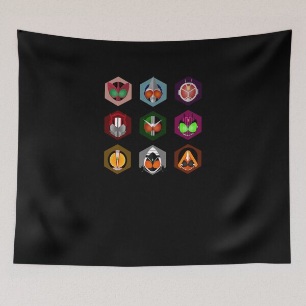 Item preview, 3x3 Kamen Riders Throw Blanket designed and sold by EmiliafNegri.