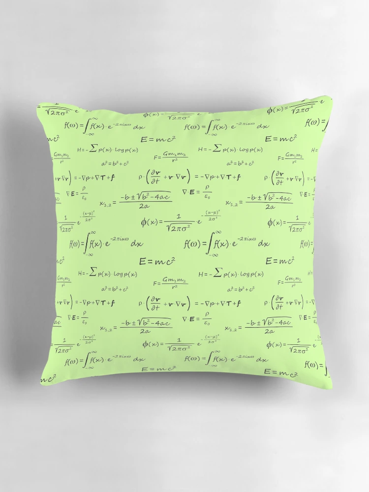 Thumbnail 3 of 4, Pillow, Scientific Formulas Pattern designed and sold by Rabdomante.