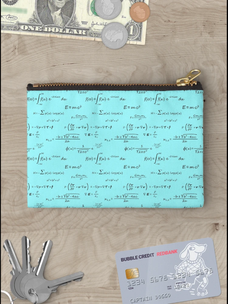 Thumbnail 3 of 4, Zipper Pouch, Scientific Formulas Pattern designed and sold by Rabdomante.