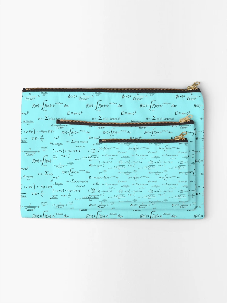 Thumbnail 2 of 4, Zipper Pouch, Scientific Formulas Pattern designed and sold by Rabdomante.