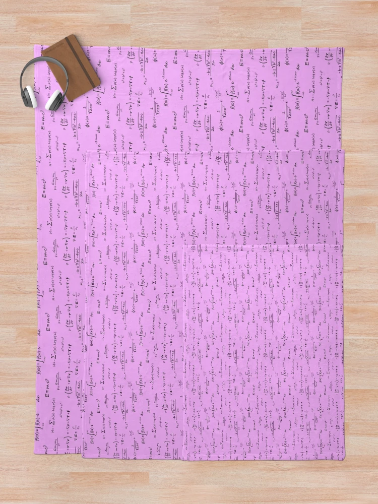 Thumbnail 5 of 6, Throw Blanket, Scientific Formulas Pattern designed and sold by Rabdomante.