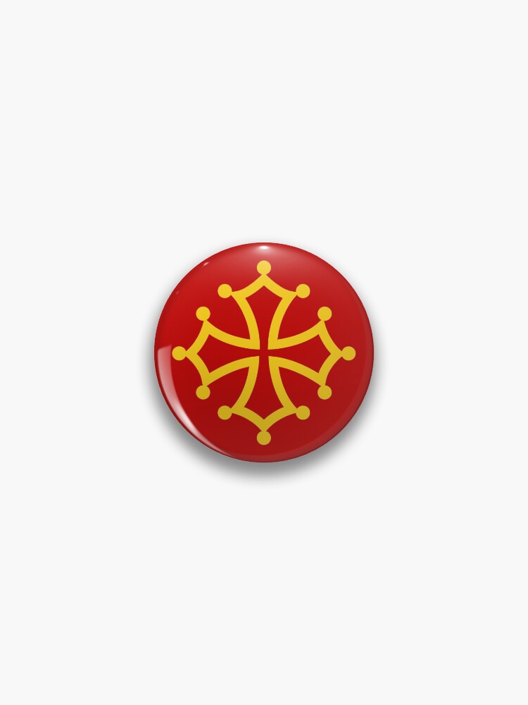Pin's appearance bronze croix occitane occitan skull occitania button pin 
