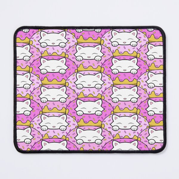 Item preview, Cats eating pink donuts pattern designed and sold by Purr95.